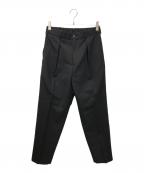 MARKAWAREマーカウェア）の古着「ORGANIC WOOL TROPICAL PEGTOP TROUSERS」｜ブラック