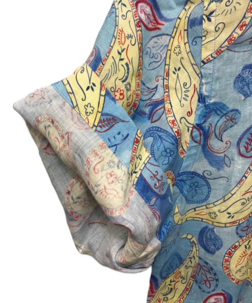 Paul Smith COLLECTION（ポールスミス コレクション）Paul Smith COLLECTION (ポールスミス コレクション) リネンオープンカラーシャツ ブルー サイズ:Lの古着・服飾アイテム