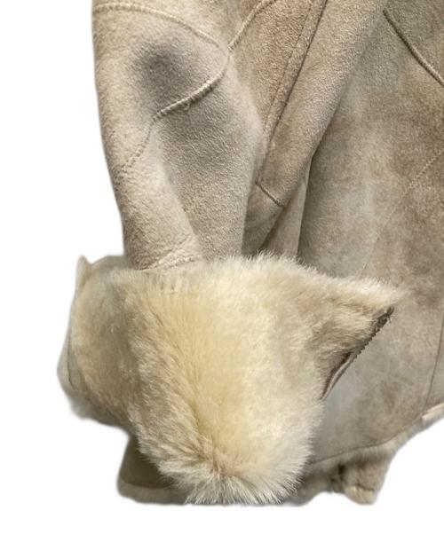 BALMAIN（バルマン）BALMAIN (バルマン) ムートンライダースジャケット ベージュ サイズ:9の古着・服飾アイテム