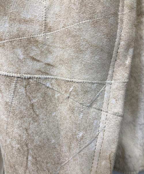 BALMAIN（バルマン）BALMAIN (バルマン) ムートンライダースジャケット ベージュ サイズ:9の古着・服飾アイテム