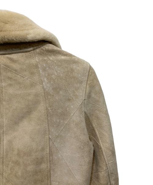 BALMAIN（バルマン）BALMAIN (バルマン) ムートンライダースジャケット ベージュ サイズ:9の古着・服飾アイテム