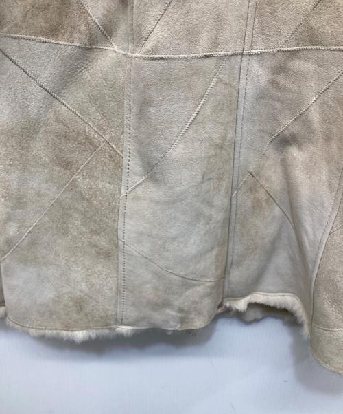 BALMAIN（バルマン）BALMAIN (バルマン) ムートンライダースジャケット ベージュ サイズ:9の古着・服飾アイテム