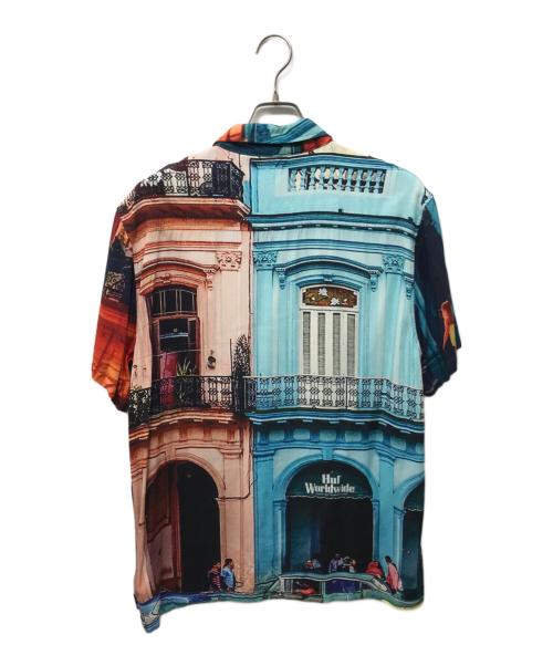 HUF（ハフ）HUF (ハフ) HAVANA RESORT S/S SHIRTS ブルー×レッド サイズ:Mの古着・服飾アイテム