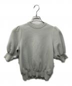YORIヨリ）の古着「コットンパフスリーブニット」｜グレー