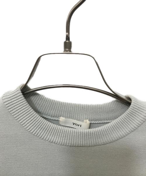 YORI（ヨリ）YORI (ヨリ) コットンパフスリーブニット グレー サイズ:FREEの古着・服飾アイテム