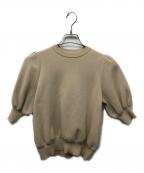 YORIヨリ）の古着「コットンパフスリーブニット」｜ベージュ