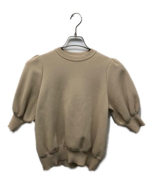 YORI（ヨリ）YORI (ヨリ) コットンパフスリーブニット ベージュ サイズ:FREEの古着・服飾アイテム
