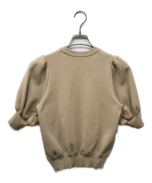 YORI（ヨリ）YORI (ヨリ) コットンパフスリーブニット ベージュ サイズ:FREEの古着・服飾アイテム