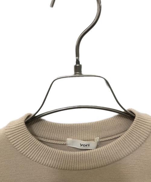 YORI（ヨリ）YORI (ヨリ) コットンパフスリーブニット ベージュ サイズ:FREEの古着・服飾アイテム