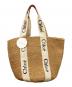 Chloe（クロエ）の古着「Woody ラージ バスケット トートバッグ」｜ベージュ×ブラウン
