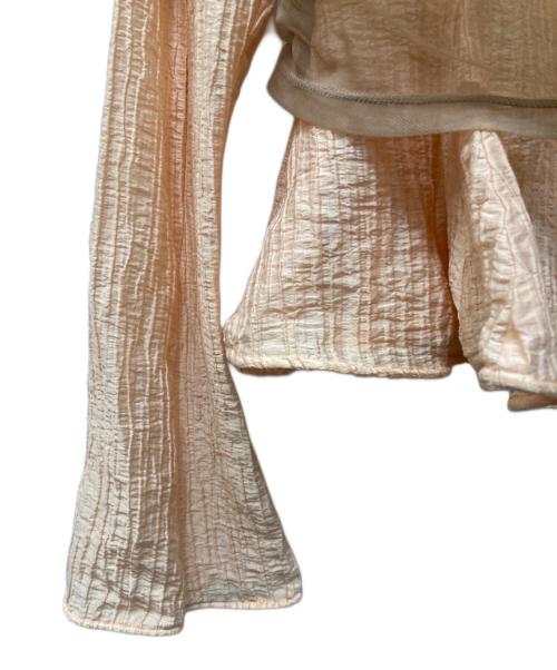 PRANK PROJECT（プランクプロジェクト）PRANK PROJECT (プランクプロジェクト) Tulle layered ruffle hem fabric shirt ピンク サイズ:Freeの古着・服飾アイテム