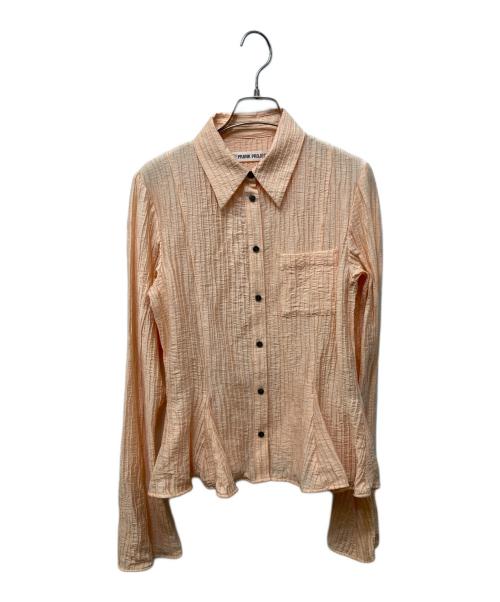 PRANK PROJECT（プランクプロジェクト）PRANK PROJECT (プランクプロジェクト) Tulle layered ruffle hem fabric shirt ピンク サイズ:Freeの古着・服飾アイテム