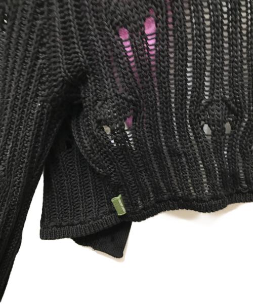 BLUMARINE by MARC JACOBS（ブルマリンバイマークジェイコブス）BLUMARINE by MARC JACOBS (ブルマリンバイマークジェイコブス) クロップドカーディガン ブラック サイズ:Lの古着・服飾アイテム