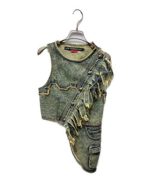 ADSB ANDERSSON BELL（アンダースンベル）ADSB ANDERSSON BELL (アンダースンベル) NORA DETACHABLE DENIM TOP デニムブラウス インディゴ サイズ:Sの古着・服飾アイテム