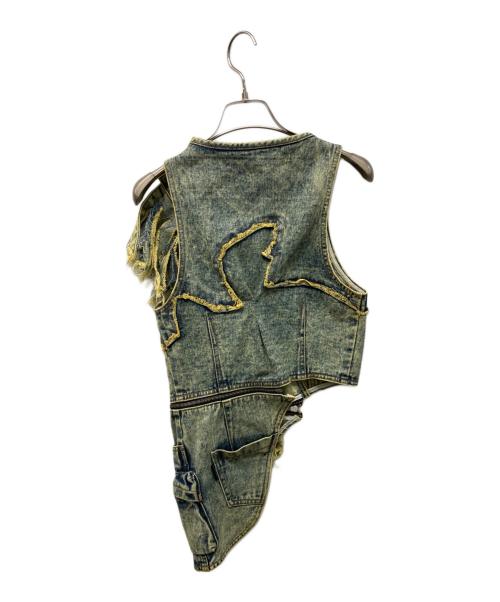 ADSB ANDERSSON BELL（アンダースンベル）ADSB ANDERSSON BELL (アンダースンベル) NORA DETACHABLE DENIM TOP デニムブラウス インディゴ サイズ:Sの古着・服飾アイテム