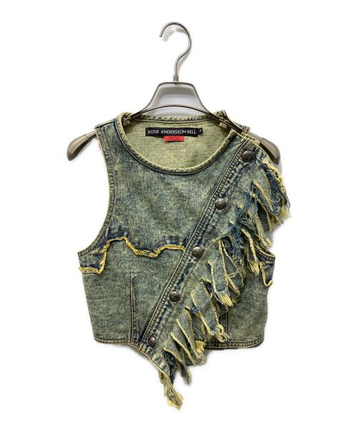 ADSB ANDERSSON BELL（アンダースンベル）ADSB ANDERSSON BELL (アンダースンベル) NORA DETACHABLE DENIM TOP デニムブラウス インディゴ サイズ:Sの古着・服飾アイテム