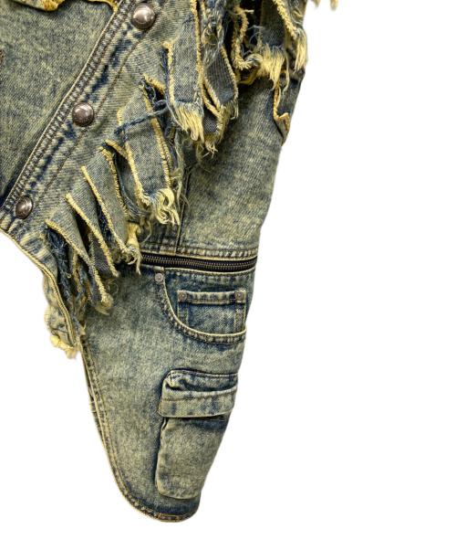 ADSB ANDERSSON BELL（アンダースンベル）ADSB ANDERSSON BELL (アンダースンベル) NORA DETACHABLE DENIM TOP デニムブラウス インディゴ サイズ:Sの古着・服飾アイテム