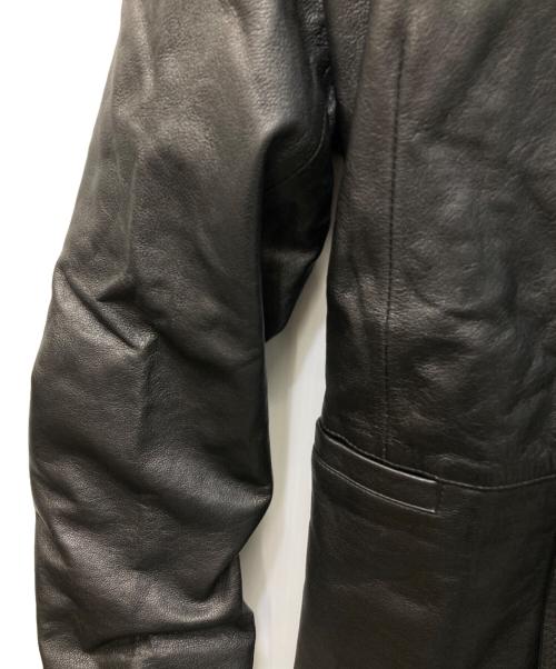 MAISON SPECIAL（メゾンスペシャル）MAISON SPECIAL (メゾンスペシャル) Leather Tailored Jacket　レザーテーラードジャケット ブラック サイズ:Freeの古着・服飾アイテム