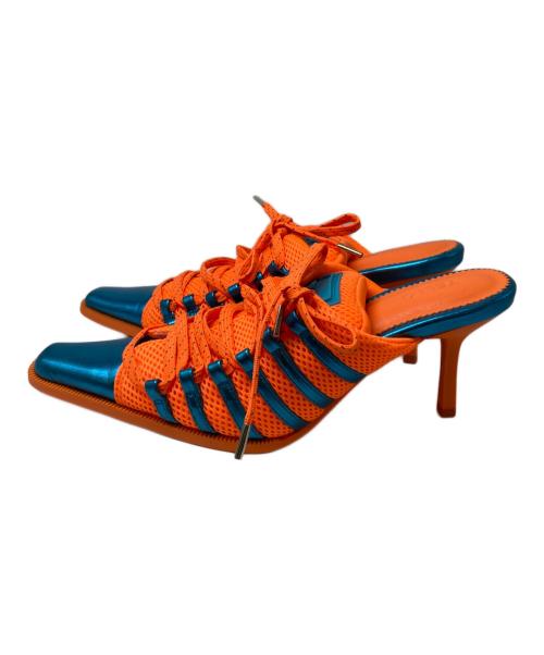 YELLO（イエロ）YELLO (イエロー) FIZZY SNEAKER MULES オレンジ×ネイビー サイズ:Mの古着・服飾アイテム