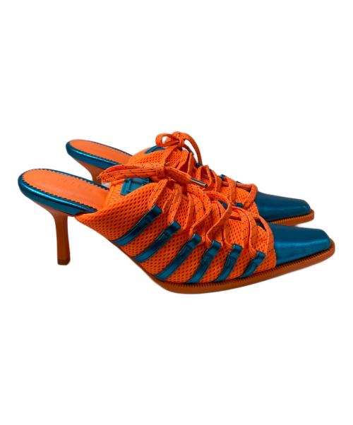 YELLO（イエロ）YELLO (イエロー) FIZZY SNEAKER MULES オレンジ×ネイビー サイズ:Mの古着・服飾アイテム