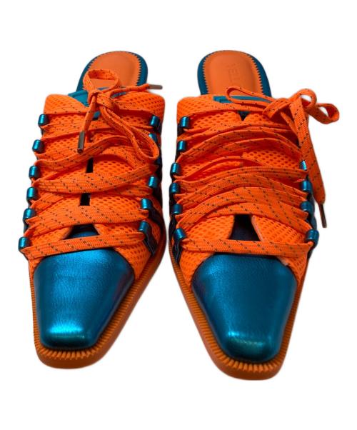 YELLO（イエロ）YELLO (イエロー) FIZZY SNEAKER MULES オレンジ×ネイビー サイズ:Mの古着・服飾アイテム