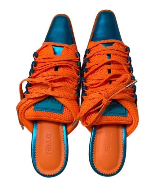 YELLO（イエロ）YELLO (イエロー) FIZZY SNEAKER MULES オレンジ×ネイビー サイズ:Mの古着・服飾アイテム