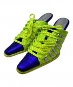 YELLOイエロ）の古着「YELLO FIZZY SNEAKER MULES」｜グリーン×ネイビー