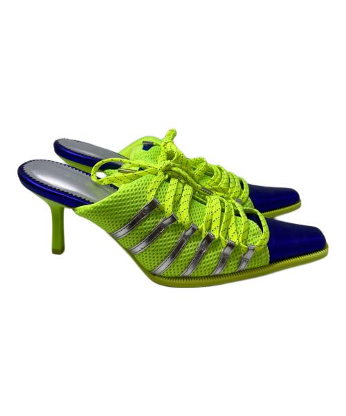 YELLO（イエロ）YELLO (イエロー) YELLO FIZZY SNEAKER MULES グリーン×ネイビー サイズ:Mの古着・服飾アイテム