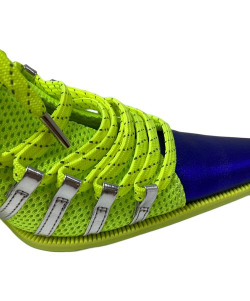 YELLO（イエロ）YELLO (イエロー) YELLO FIZZY SNEAKER MULES グリーン×ネイビー サイズ:Mの古着・服飾アイテム