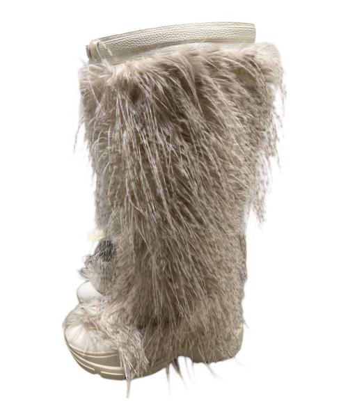 YELLO（イエロ）YELLO (イエロー) ロングファーブーツ グレー サイズ:SIZE 2XLの古着・服飾アイテム