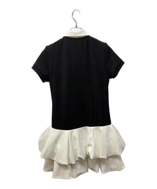 THE TOE（ザ・トゥー）THE TOE (ザ・トゥー) Hydra Polo Onepiece　ポロシャツワンピース ブラック×ホワイト サイズ:Sの古着・服飾アイテム