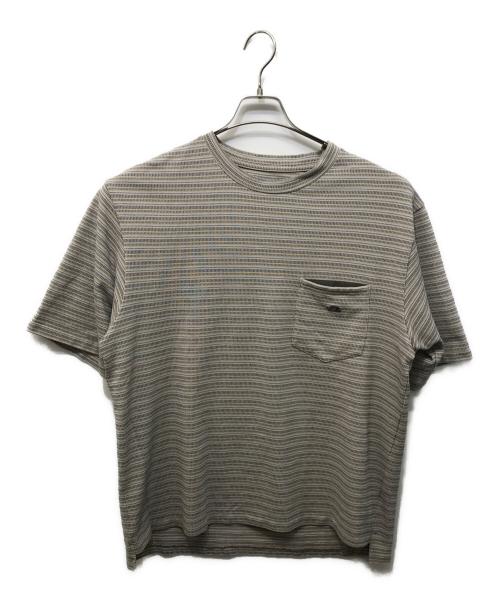 THE NORTHFACE PURPLELABEL（ザ・ノースフェイス パープルレーベル）THE NORTHFACE PURPLELABEL (ザ・ノースフェイス パープルレーベル) Moss Stitch Field H/S Pocket Tee ベージュ サイズ:Lの古着・服飾アイテム