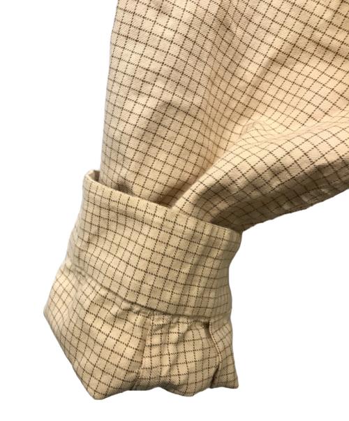 YAECA PARK（ヤエカパーク）YAECA PARK (ヤエカパーク) タッターソールチェックシャツ ベージュ サイズ:Lの古着・服飾アイテム
