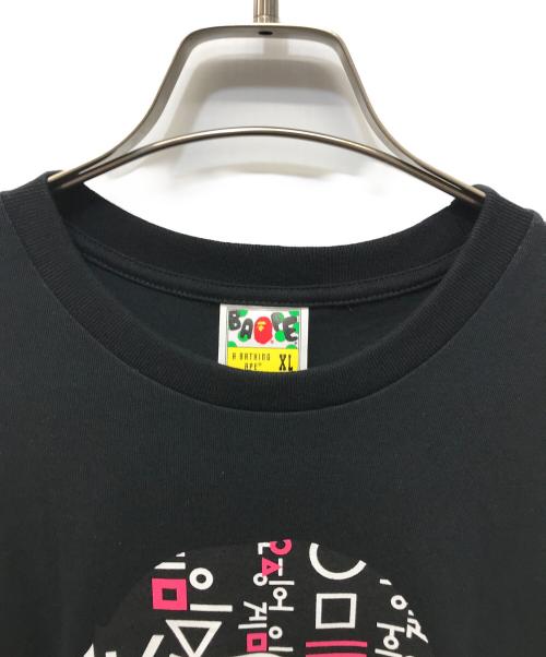 A BATHING APE（ア ベイシング エイプ）A BATHING APE (ア ベイシング エイプ) Squid Game Tee ブラック サイズ:XLの古着・服飾アイテム