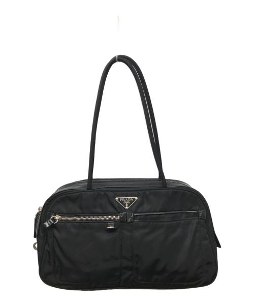 PRADA（プラダ）PRADA (プラダ) ナイロンハンドバッグ ブラックの古着・服飾アイテム