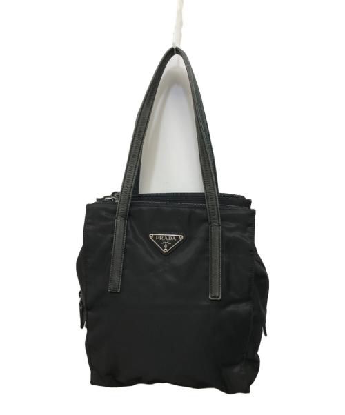 PRADA（プラダ）PRADA (プラダ) ナイロンハンドバッグ ブラックの古着・服飾アイテム