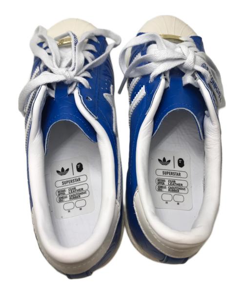 adidas（アディダス）adidas (アディダス) A BATHING APE (ア ベイシング エイプ) SUPERSTAR V BAPE ブルー サイズ:23.5の古着・服飾アイテム