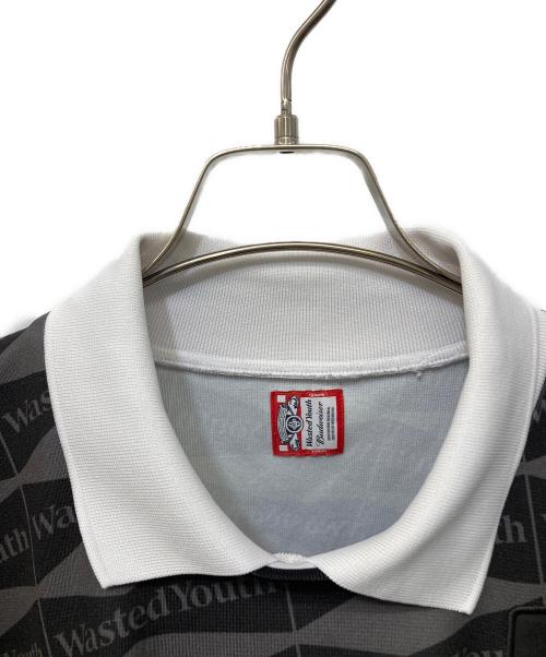 WASTED YOUTH（ウェイステッドユース）Wasted Youth (ウエステッド ユース) BUDWEISER (バドワイザー) ゲームシャツ グレー サイズ:Lの古着・服飾アイテム