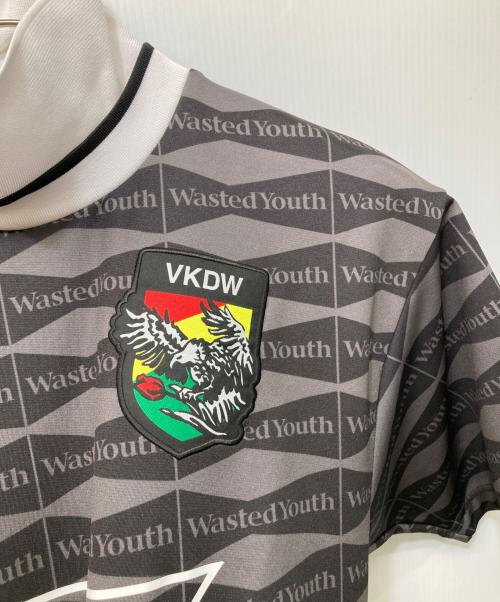 WASTED YOUTH（ウェイステッドユース）Wasted Youth (ウエステッド ユース) BUDWEISER (バドワイザー) ゲームシャツ グレー サイズ:Lの古着・服飾アイテム