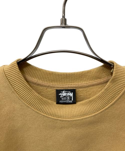 stussy（ステューシー）stussy (ステューシー) スモールロゴスウェット ベージュ サイズ:Sの古着・服飾アイテム