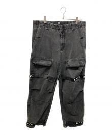 MARITHE+FRANCOIS GIRBAUD（マリテフランソワジルボー）の古着「シャトルデニムパンツ」｜ブラック