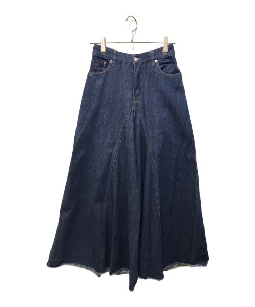 MM6 Maison Margiela（エムエムシックスメゾンマルジェラ）MM6 Maison Margiela (エムエムシックスメゾンマルジェラ) カットオフワイドデニムパンツ インディゴ サイズ:38の古着・服飾アイテム