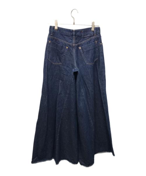 MM6 Maison Margiela（エムエムシックスメゾンマルジェラ）MM6 Maison Margiela (エムエムシックスメゾンマルジェラ) カットオフワイドデニムパンツ インディゴ サイズ:38の古着・服飾アイテム