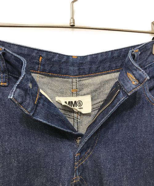 MM6 Maison Margiela（エムエムシックスメゾンマルジェラ）MM6 Maison Margiela (エムエムシックスメゾンマルジェラ) カットオフワイドデニムパンツ インディゴ サイズ:38の古着・服飾アイテム