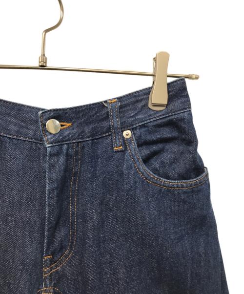 MM6 Maison Margiela（エムエムシックスメゾンマルジェラ）MM6 Maison Margiela (エムエムシックスメゾンマルジェラ) カットオフワイドデニムパンツ インディゴ サイズ:38の古着・服飾アイテム