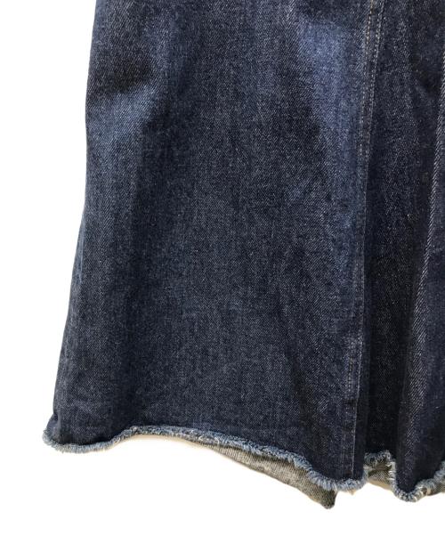 MM6 Maison Margiela（エムエムシックスメゾンマルジェラ）MM6 Maison Margiela (エムエムシックスメゾンマルジェラ) カットオフワイドデニムパンツ インディゴ サイズ:38の古着・服飾アイテム