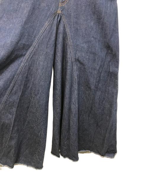 MM6 Maison Margiela（エムエムシックスメゾンマルジェラ）MM6 Maison Margiela (エムエムシックスメゾンマルジェラ) カットオフワイドデニムパンツ インディゴ サイズ:38の古着・服飾アイテム