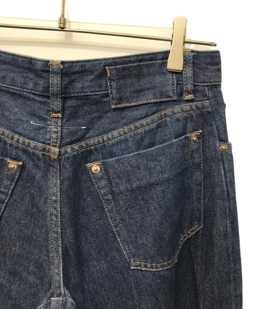 MM6 Maison Margiela（エムエムシックスメゾンマルジェラ）MM6 Maison Margiela (エムエムシックスメゾンマルジェラ) カットオフワイドデニムパンツ インディゴ サイズ:38の古着・服飾アイテム