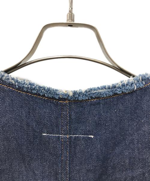 MM6 Maison Margiela（エムエムシックスメゾンマルジェラ）MM6 Maison Margiela (エムエムシックスメゾンマルジェラ) Vネックスナップデニムノースリーブワンピース インディゴ サイズ:40の古着・服飾アイテム