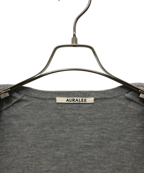 AURALEE（オーラリー）AURALEE (オーラリー) CASHMERE HARD TWIST KNIT CARDIGAN グレー サイズ:3の古着・服飾アイテム